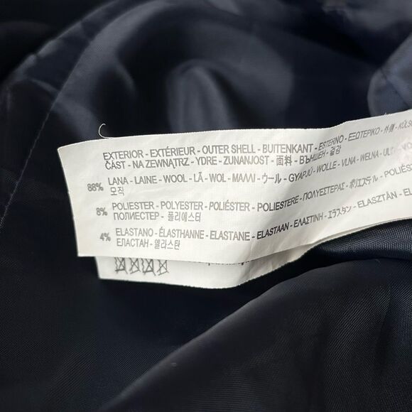 Zara Man Black Blazer Jacket Wool Blend Suit Sport Coat Single Button 38 EU 48 - Picture 9 of 10